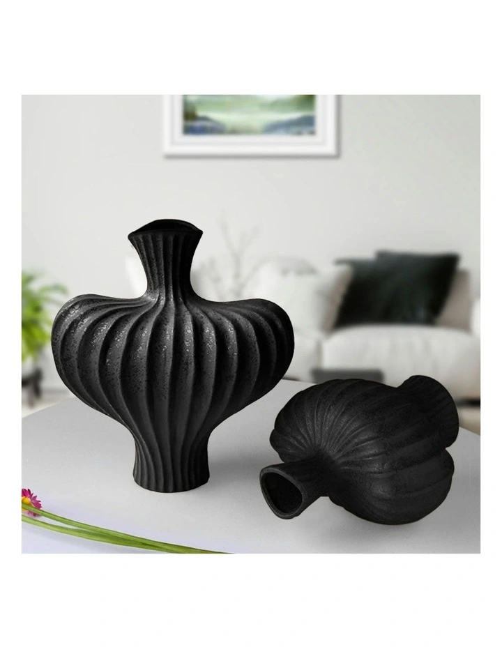 Ornament Large Vases 2X 28x30cm in Black image 7