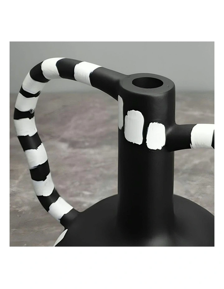 Ornament Vase With Polka Dot 2X 26.5x17cm in Black/White image 7