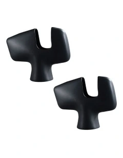 Ornament Sculpture Vase 44x35cm 2x in Black