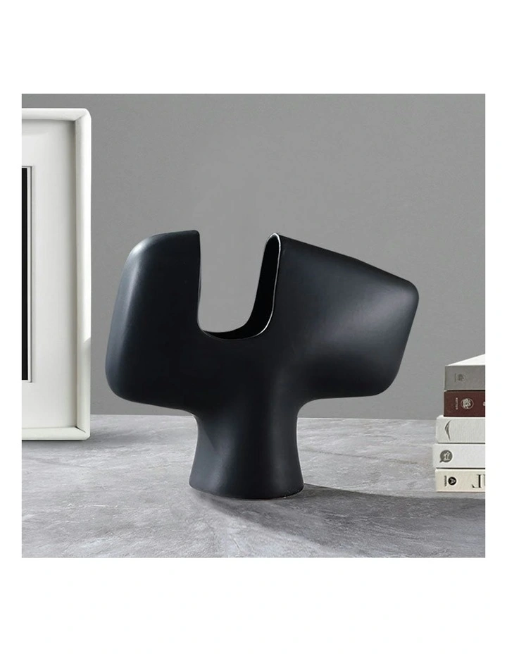 Ornament Sculpture Vase 44x35cm 2x in Black image 2