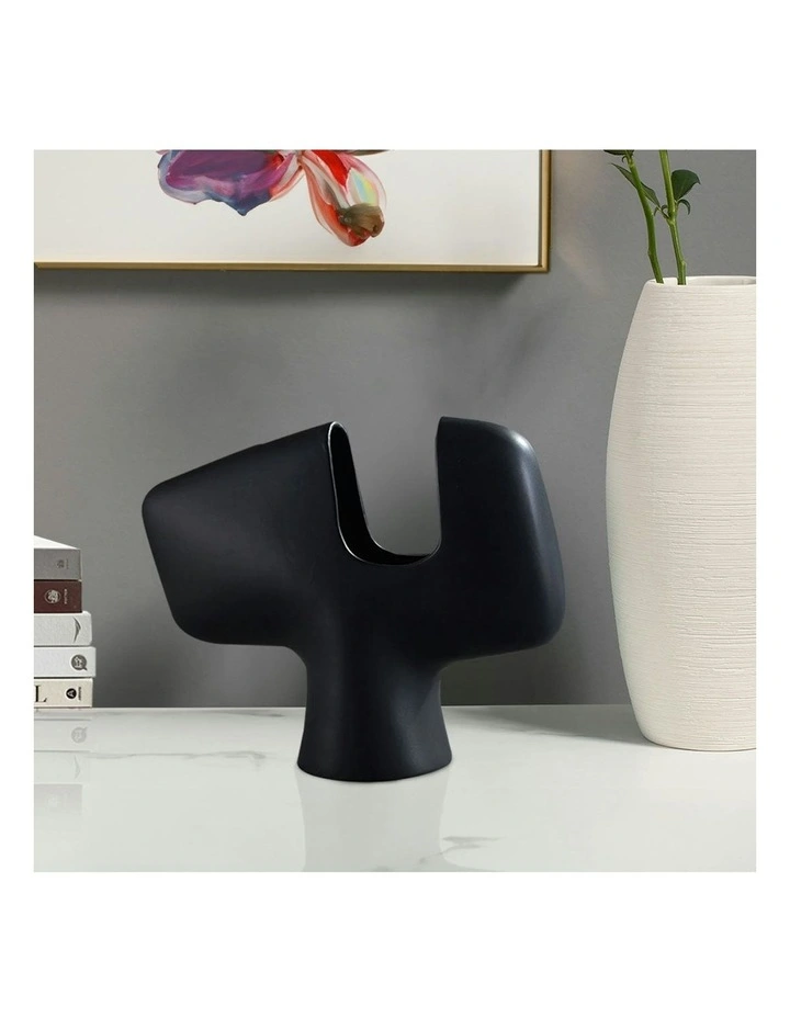 Ornament Sculpture Vase 44x35cm 2x in Black image 3