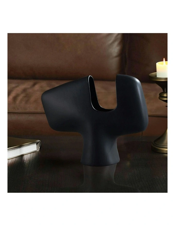 Ornament Sculpture Vase 44x35cm 2x in Black image 4