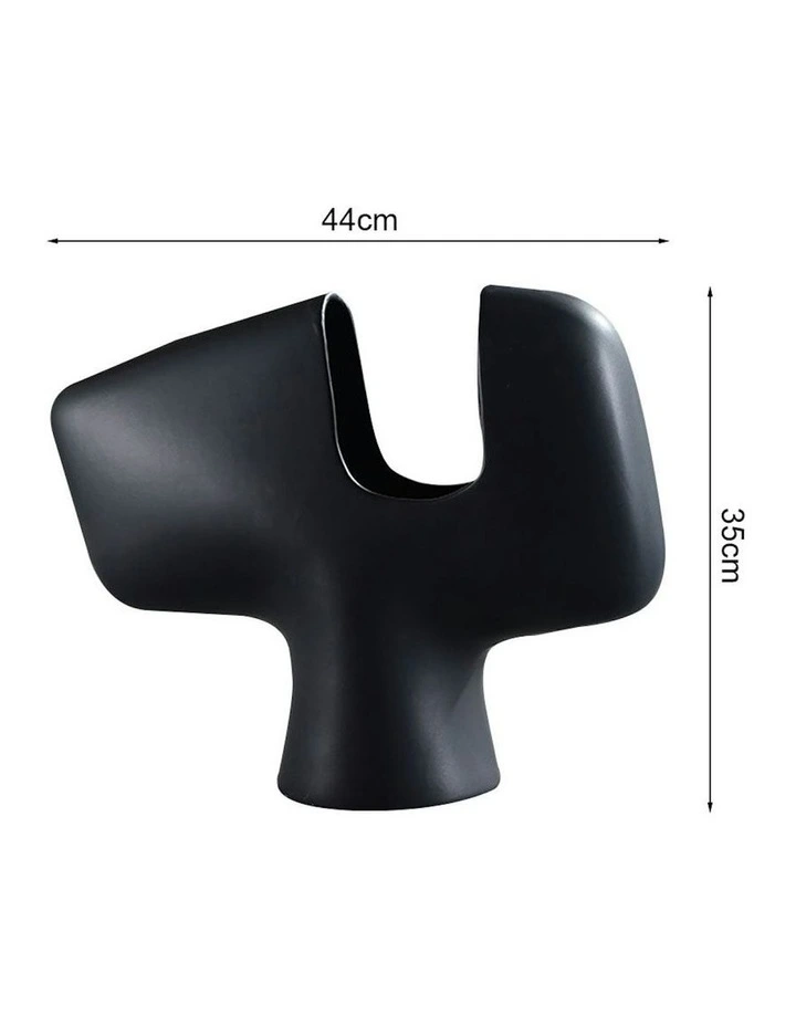 Ornament Sculpture Vase 44x35cm 2x in Black image 5