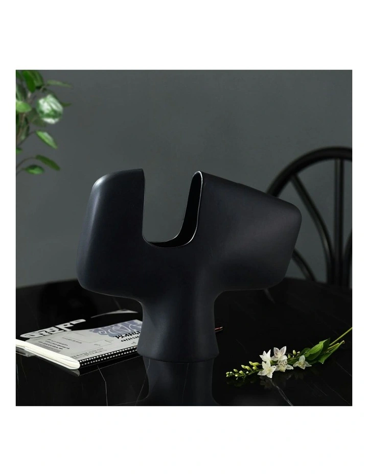 Ornament Sculpture Vase 44x35cm 2x in Black image 6