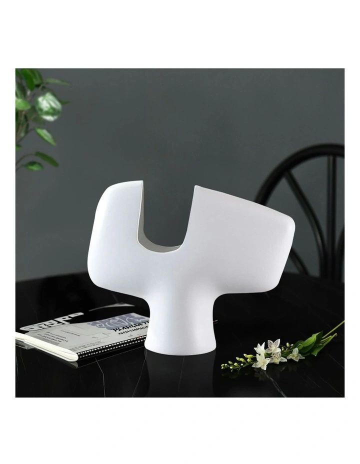 Ornament Sculpture Vase 44x35cm in White image 2