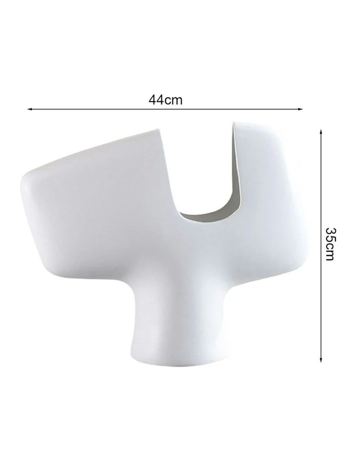 Ornament Sculpture Vase 44x35cm in White image 5
