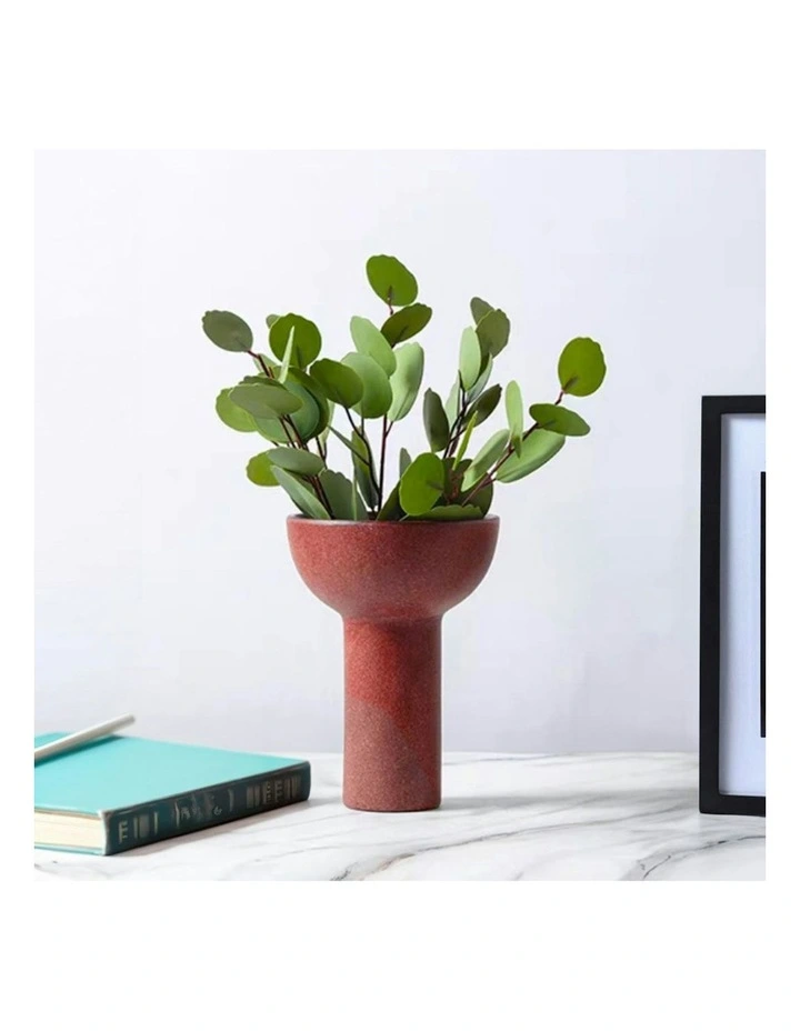 Ornament Minimalist Nordic Versatile Ceramic Vase 2X 15x19.5cm in Brown image 2