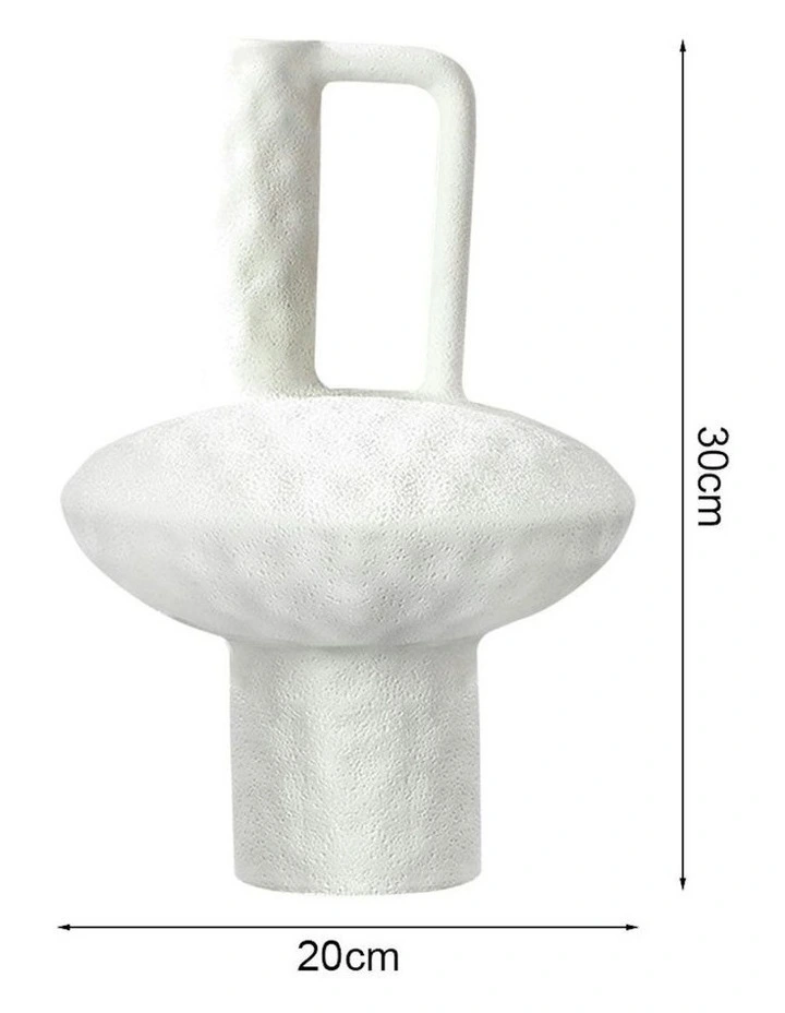Ornament Contemporary Ceramic Vase 2x 20x30cm in White image 5
