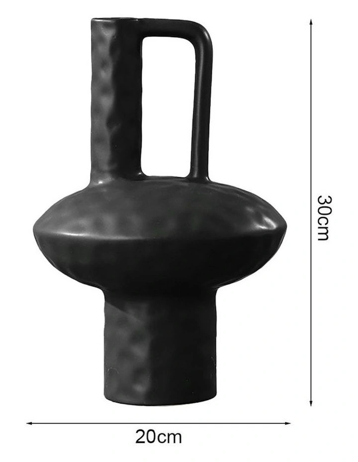 Ornament Contemporary Ceramic Vase 2X 20x30cm in Black image 5