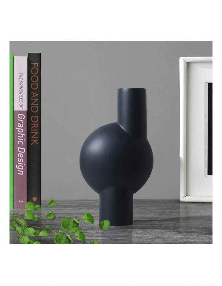 Medium Ornament A Modern Abstract Vase 2x 17x32cm in Black image 2