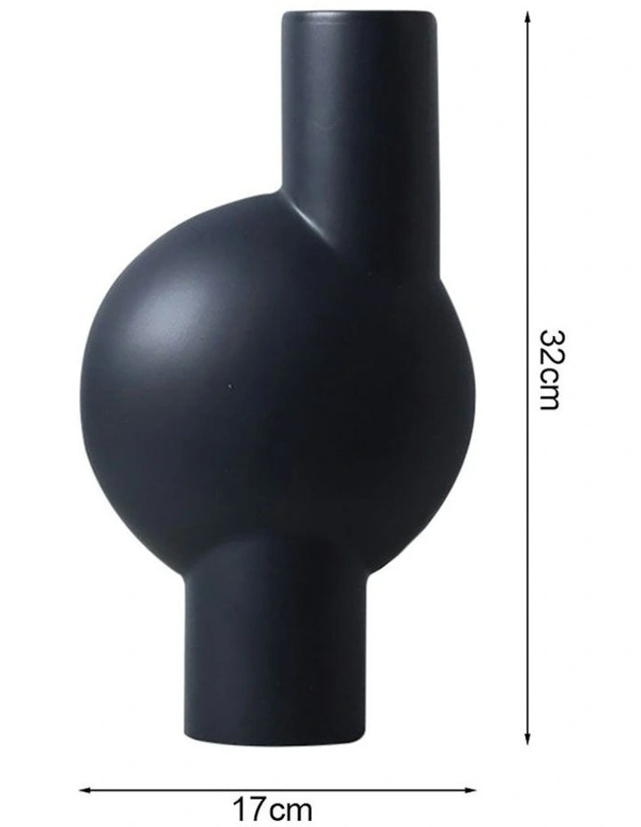 Medium Ornament A Modern Abstract Vase 2x 17x32cm in Black image 5