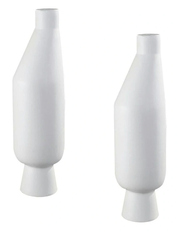 Ornament Minimalist Vases 2X 14x52cm in White image 1