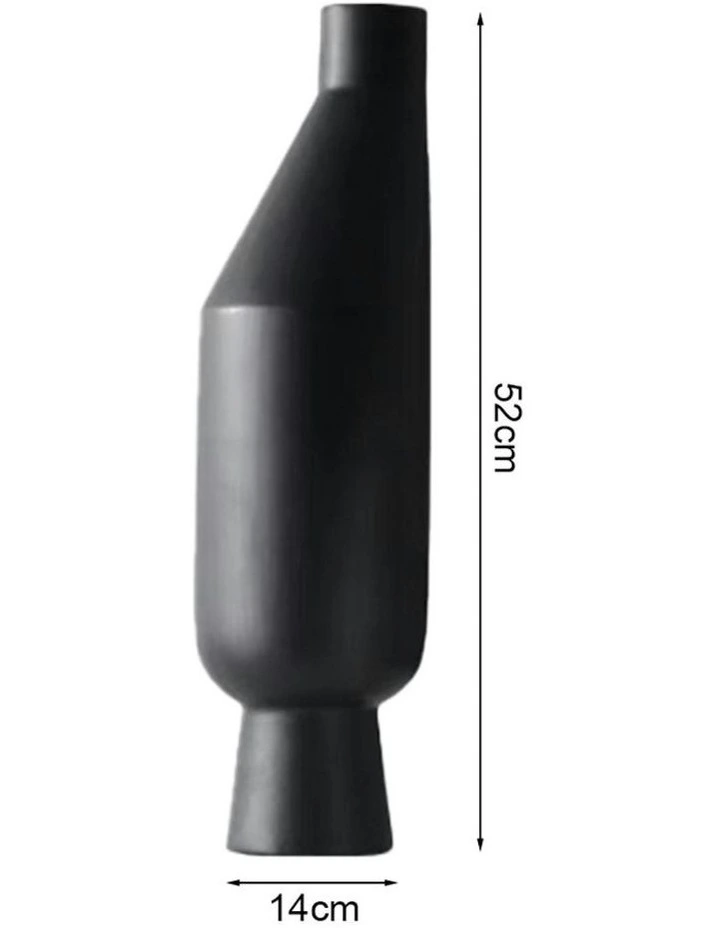 Modern Minimalist Home Decor Ornament Vases 2X 14x52cm in Black image 5