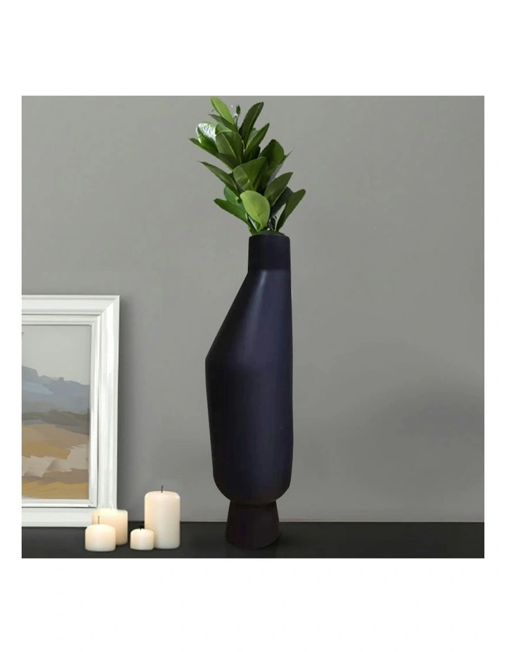 Modern Minimalist Home Decor Ornament Vases 2X 14x52cm in Black image 6