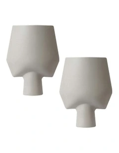 Ornament Bodhi House Ceramic Handcrafted Vase 33x43cm 2x in Grey