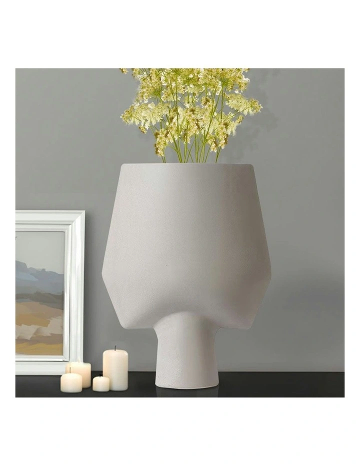 Ornament Bodhi House Ceramic Handcrafted Vase 33x43cm 2x in Grey image 4