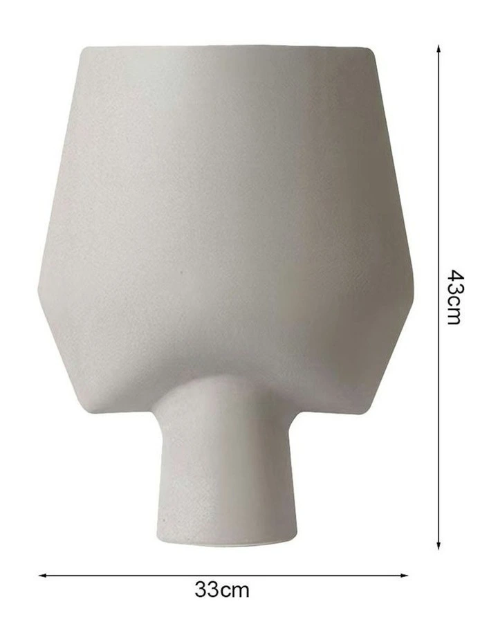 Ornament Bodhi House Ceramic Handcrafted Vase 33x43cm 2x in Grey image 5