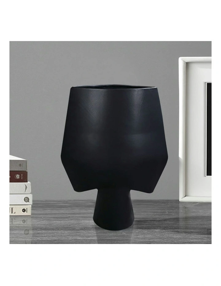 Bodhi House Ceramic Handcrafted Vase 33x43cm 2x in Black image 2