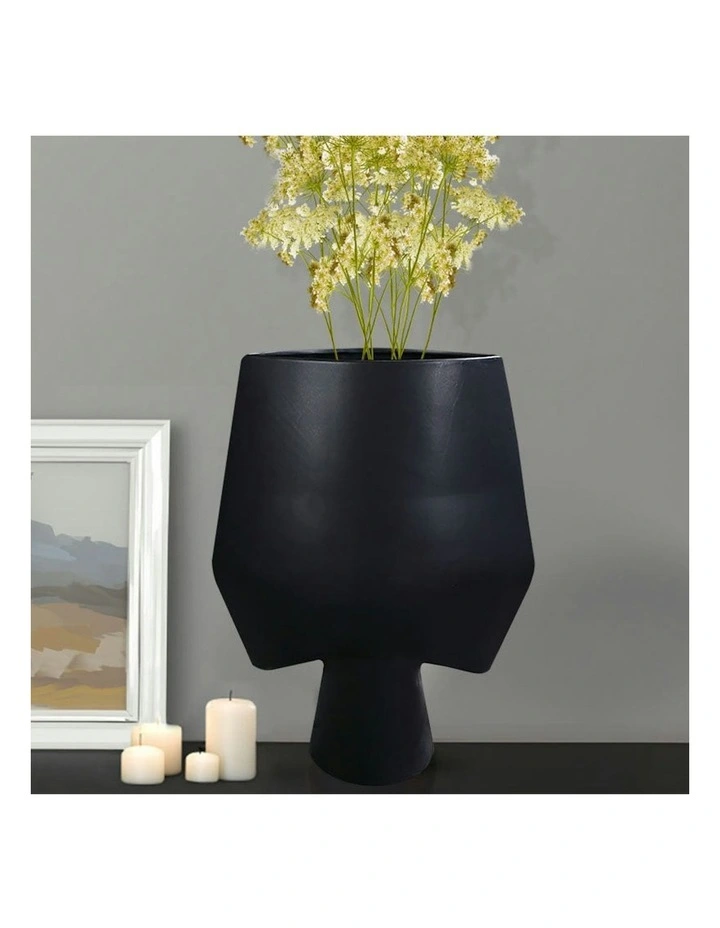 Bodhi House Ceramic Handcrafted Vase 33x43cm 2x in Black image 3