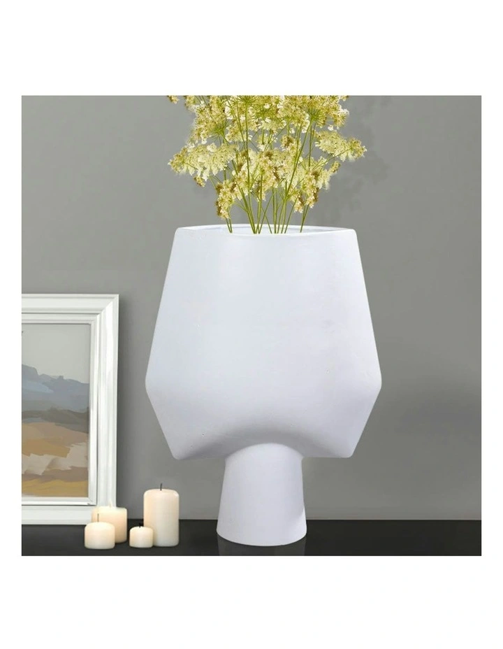 Bodhi House Ceramic Handcrafted Vase 33x43cm 2x in White image 3