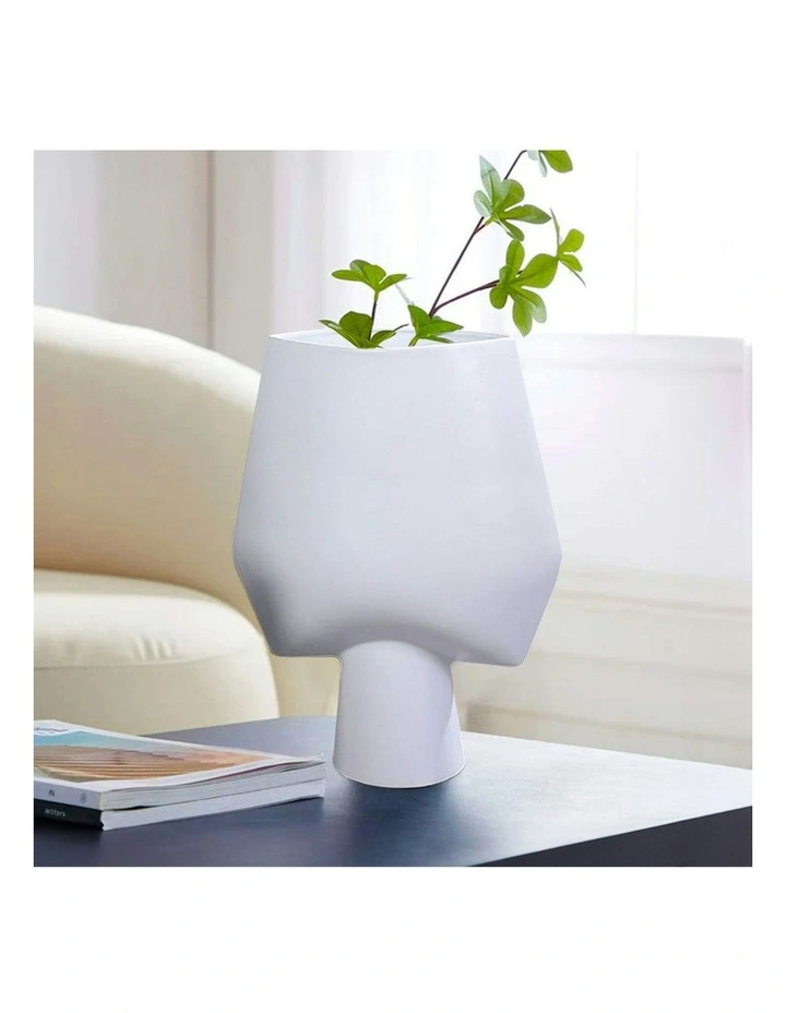 Bodhi House Ceramic Handcrafted Vase 33x43cm 2x in White image 4