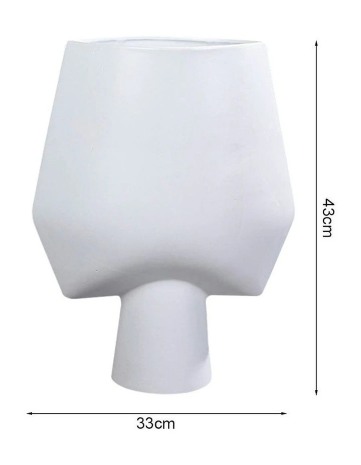 Bodhi House Ceramic Handcrafted Vase 33x43cm 2x in White image 5