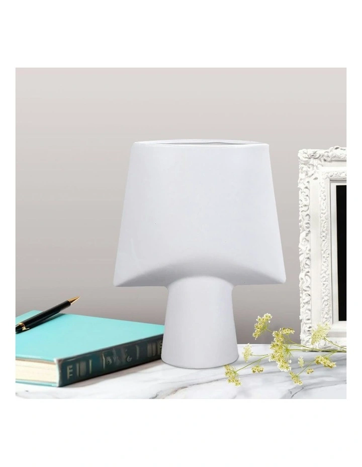 Small Ornament Geometric Decor Ceramic Vase 2X 21x25.5cm in White image 2