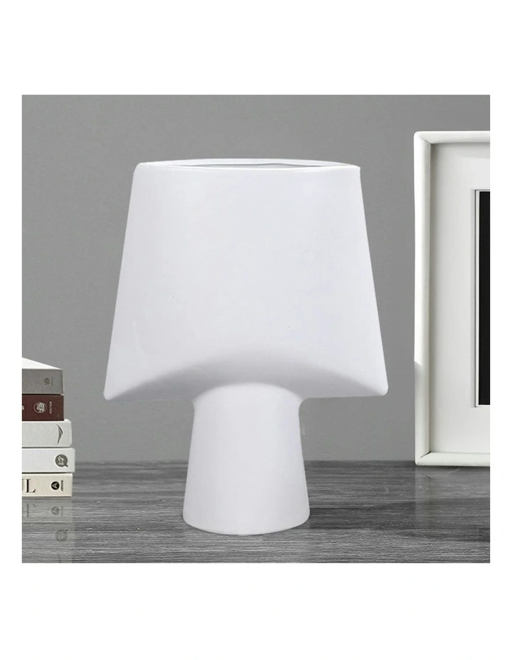 Small Ornament Geometric Decor Ceramic Vase 2X 21x25.5cm in White image 3