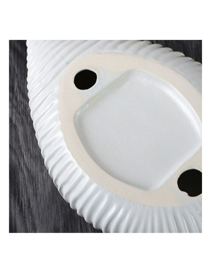 Ornament Boat Shaped Plate 37x12.5cm 2x in White image 7