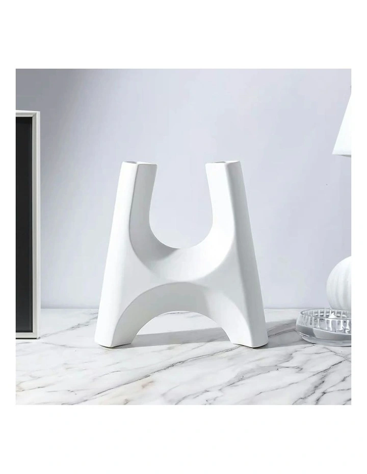 Ornament Modern Minimalist Bottle Plant Pots 31x32cm 2x in White image 2