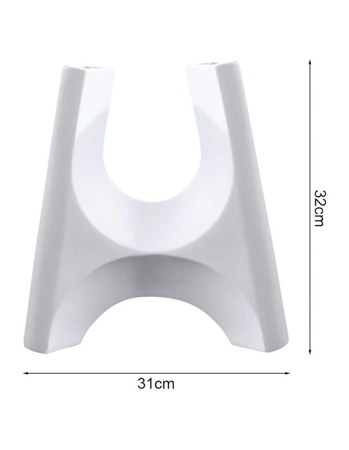 Ornament Modern Minimalist Bottle Plant Pots 31x32cm 2x in White image 5