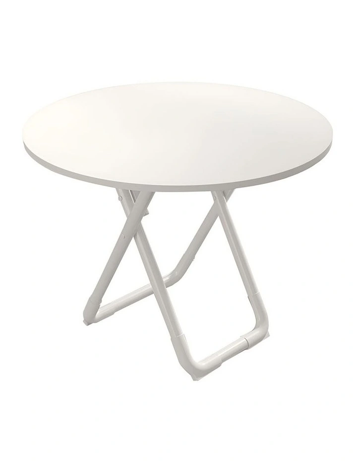 Modern Minimalist Table with Sleek Surface Stylish 80cm in White image 1