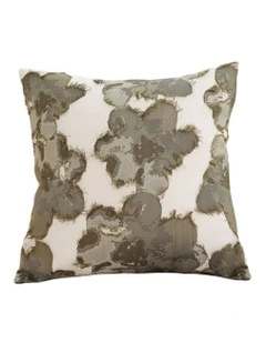 Abstract Watercolor Print Contemporary Cushion 45cm in Gray Floral
