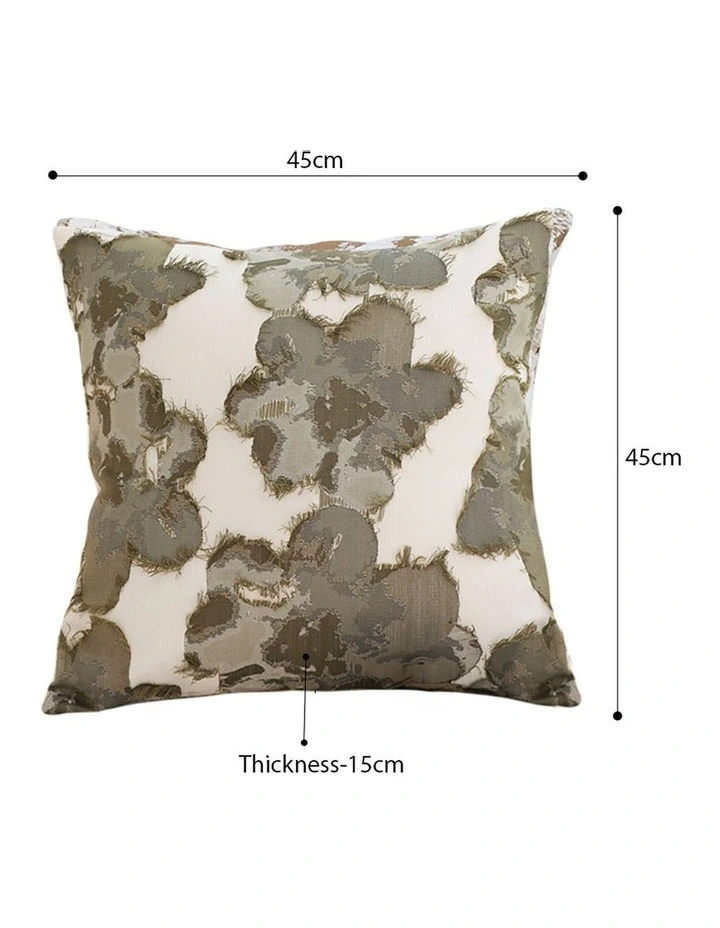 Abstract Watercolor Print Contemporary Cushion 45cm in Gray Floral image 5