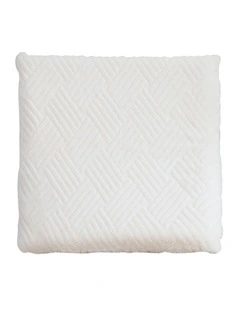 Chevron Square Cushion Soft Leaning Plush Backrest Throw Seat Pillow in White