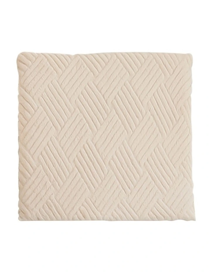 Chevron Square Cushion in Beige image 1
