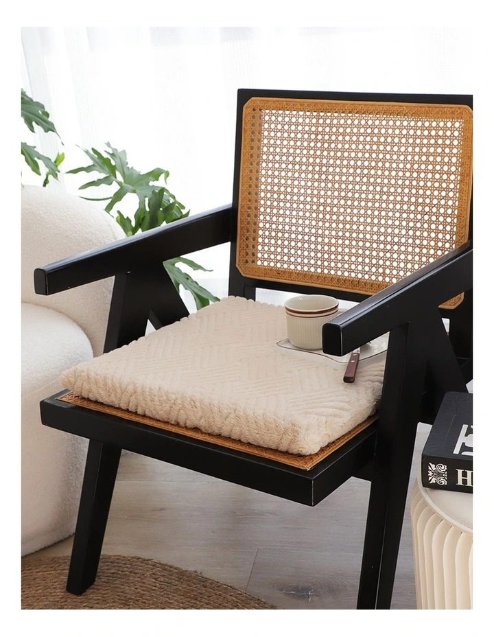 Chevron Square Cushion in Beige image 4