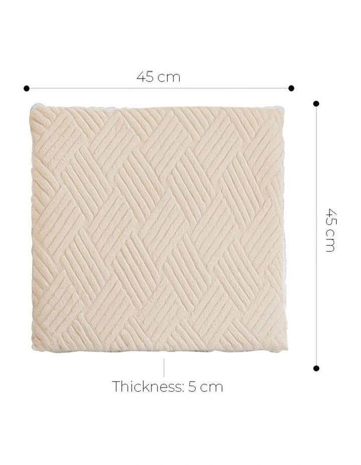 Chevron Square Cushion in Beige image 5