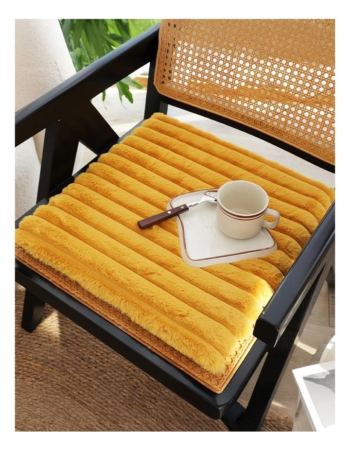 Corduroy Square Cushion in Golden image 2