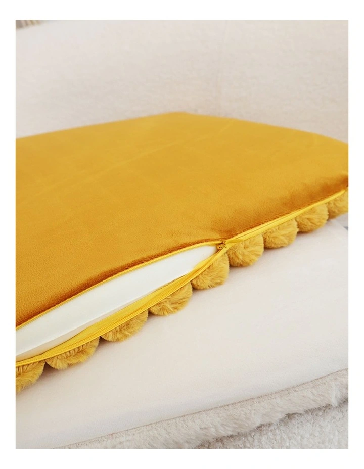 Corduroy Square Cushion in Golden image 4