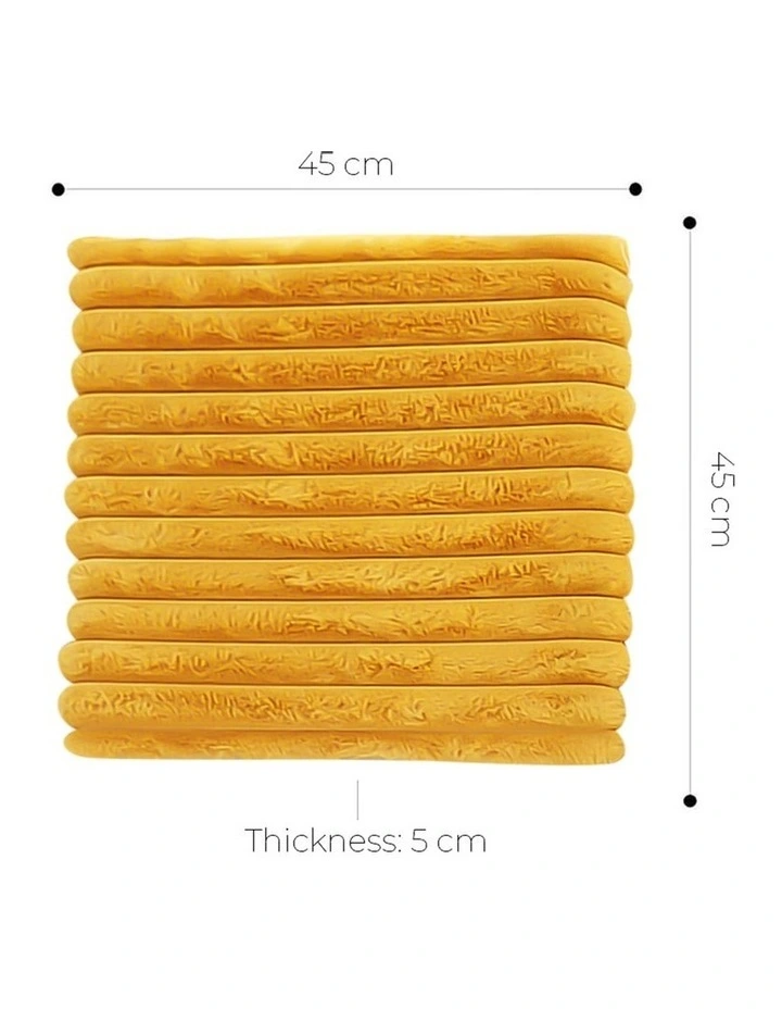 Corduroy Square Cushion in Golden image 5