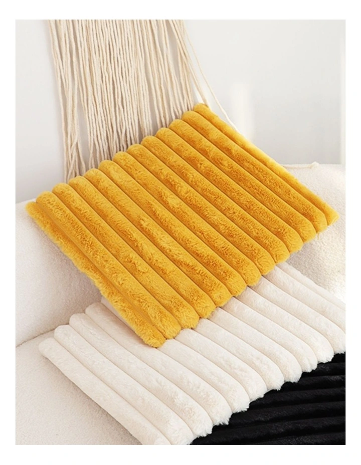 Corduroy Square Cushion in Golden image 6