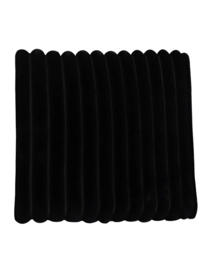 Corduroy Square Cushion in Black image 1