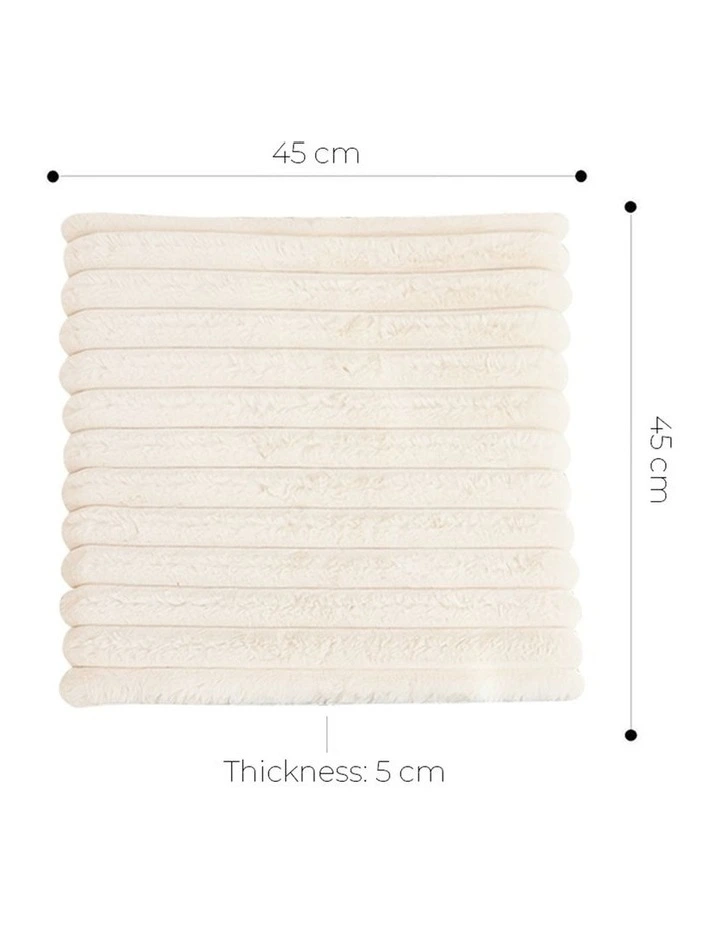 Corduroy Square Cushion in Cream image 5