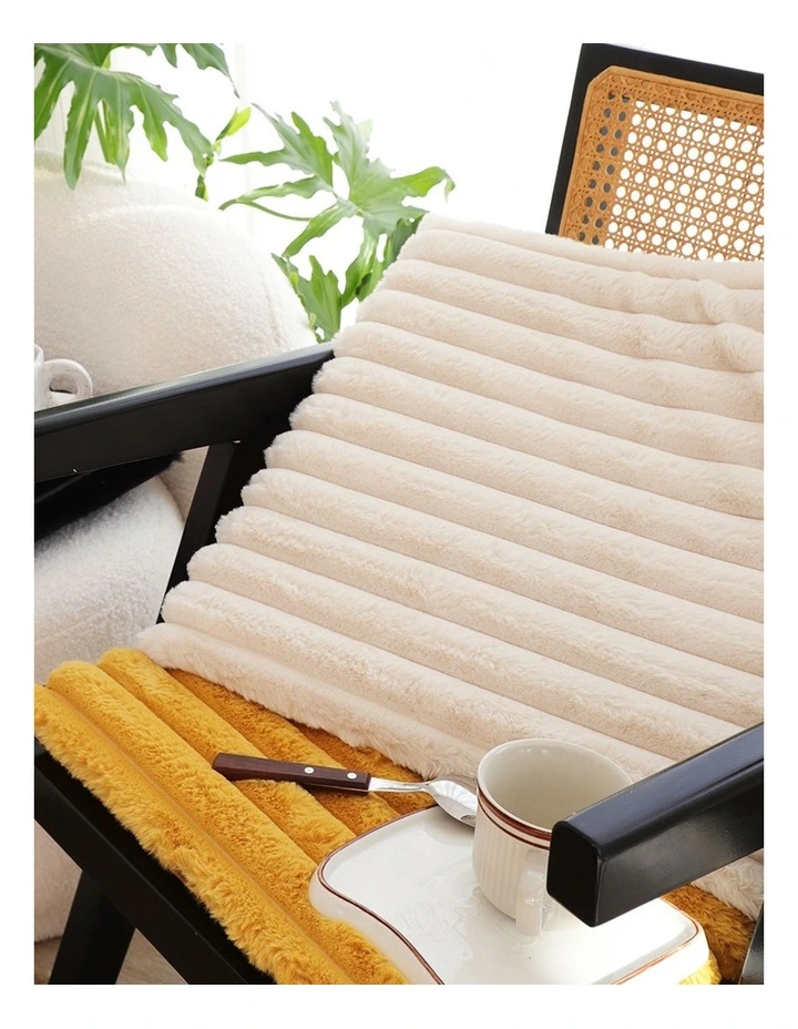 Corduroy Square Cushion in Cream image 7