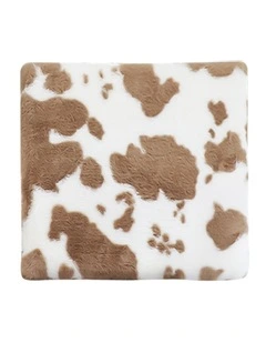 Print Square Cushion in Brown
