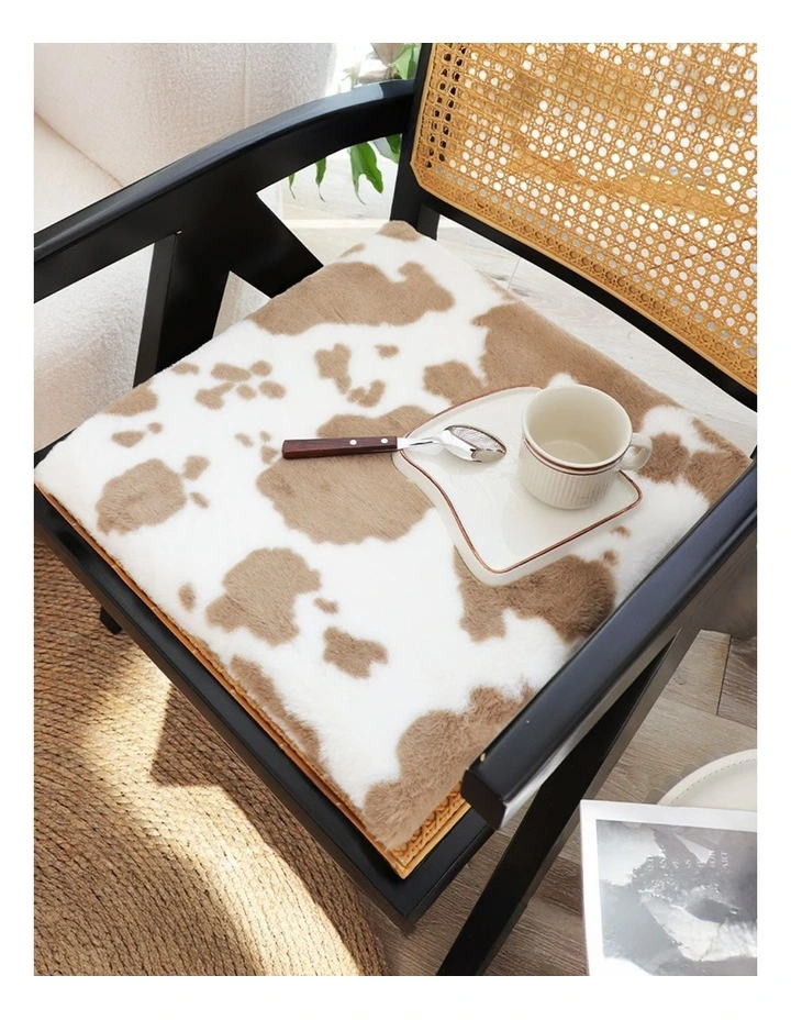 Print Square Cushion in Brown image 2