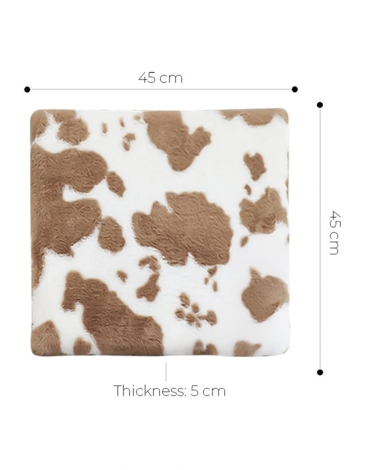 Print Square Cushion in Brown image 5