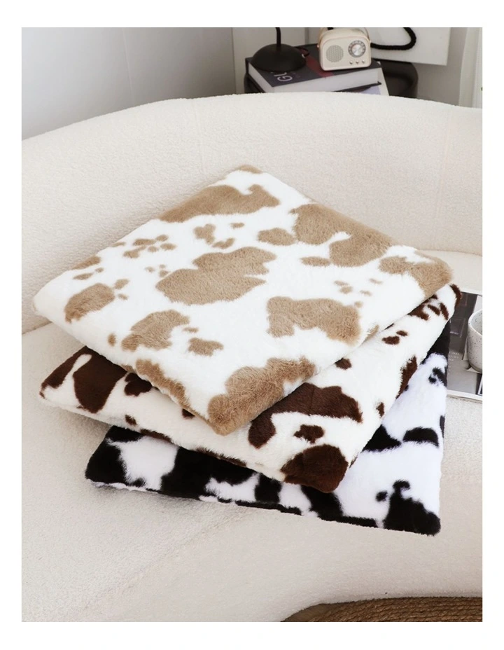 Print Square Cushion in Brown image 6
