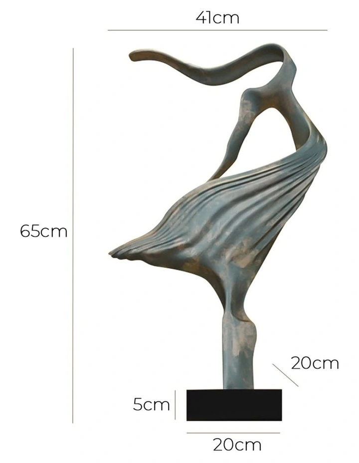 Modern Abstract Dancer Sculpture in Grey image 6
